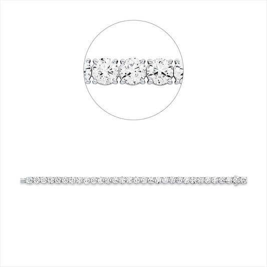 Armband 18 kt WG, Premium Edition, 31 GIA's, 1 Brill. 0,70 ct, TW-vs2, 21 Brill. 14,72 ct, TW-si, 9 Brill. 6,31 ct, F-si