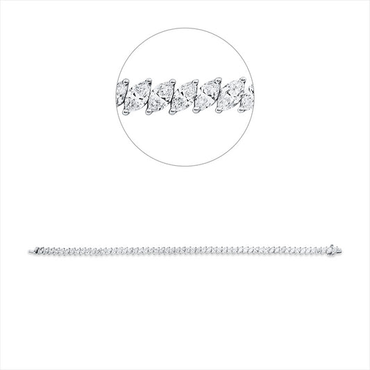 Armband 18 kt WG, 57 Nav. 7,99 ct, TW-si