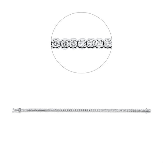 Armband 18 kt WG, 65 Brill. 3,45 ct, TW-si