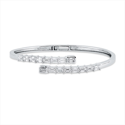 Armband 18 kt WG, 16 Sm.schliff 3,85 ct, TW-si
