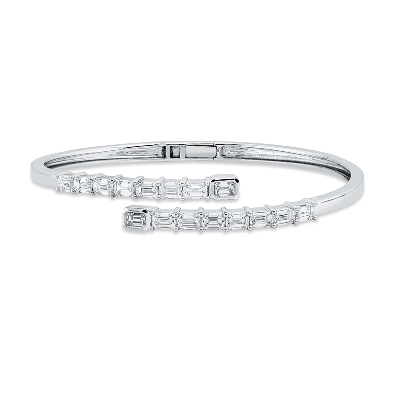 Armband 18 kt WG, 16 Sm.schliff 3,85 ct, TW-si