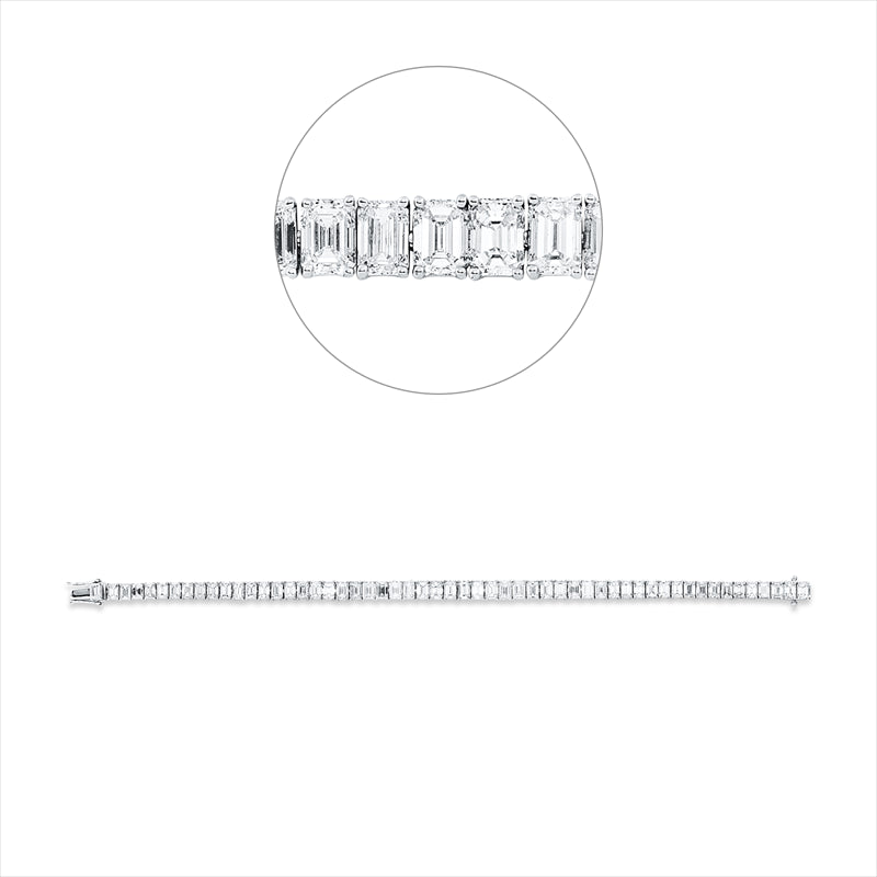 Armband 18 kt WG, 33 Sm.schliff 5,02 ct, TW-si, 22 Sm.schliff 5,31 ct, TW-si