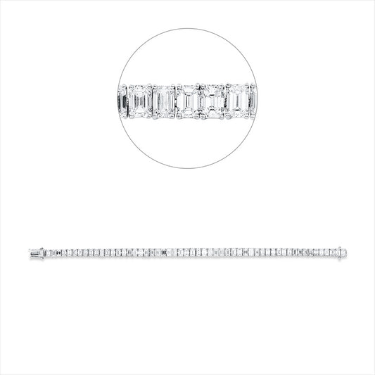 Armband 18 kt WG, 33 Sm.schliff 5,02 ct, TW-si, 22 Sm.schliff 5,31 ct, TW-si