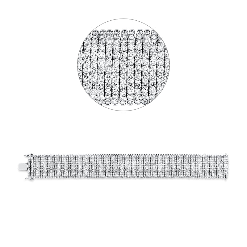 Armband 18 kt WG, 1020 Brill. 25,85 ct, TW-vsi