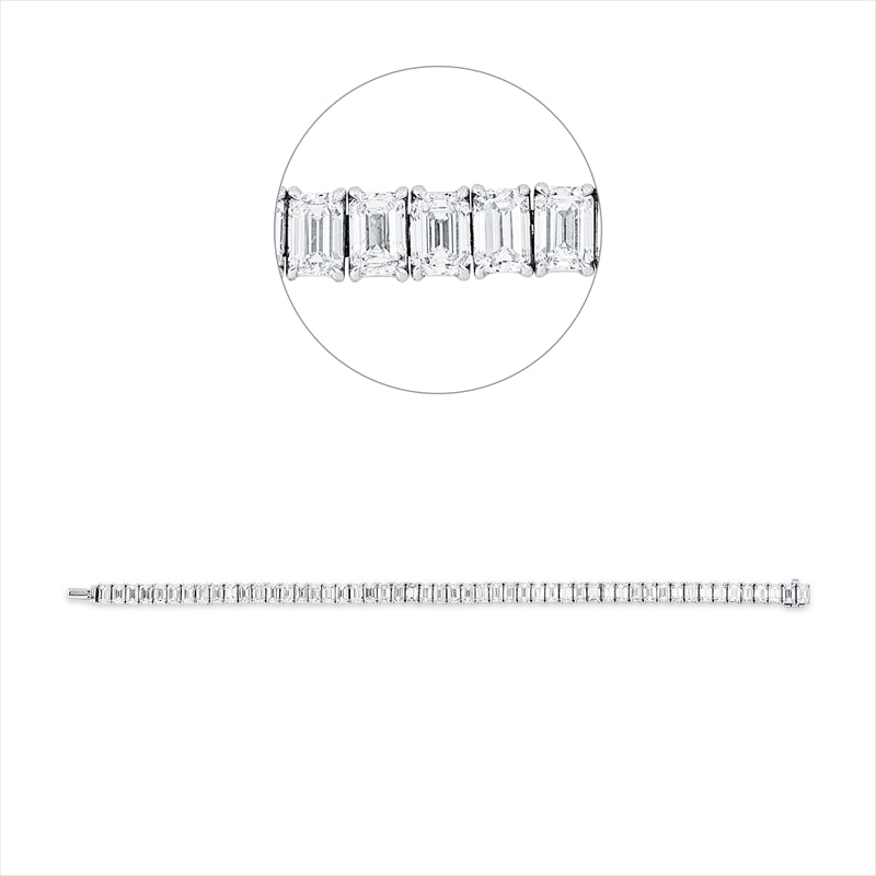 Armband 18 kt WG, 51 Sm.schliff 12,52 ct, W-vsi/si