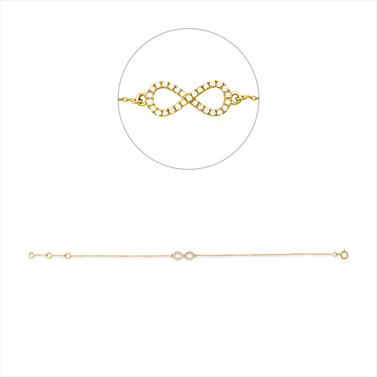 Armband 18 kt GG, mit ZÖ 16 cm + 17 cm, 29 Brill. 0,08 ct, TW-si