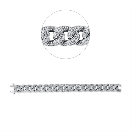 Armband 18 kt WG, 688 Brill. 8,75 ct, TW-pi