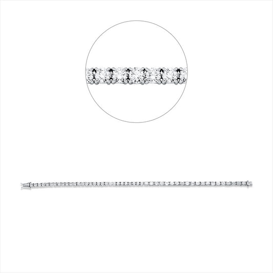 Armband 18 kt WG, 21 Sm.schliff 3,04 ct, TW-si, 29 Brill. 2,59 ct, TW-si