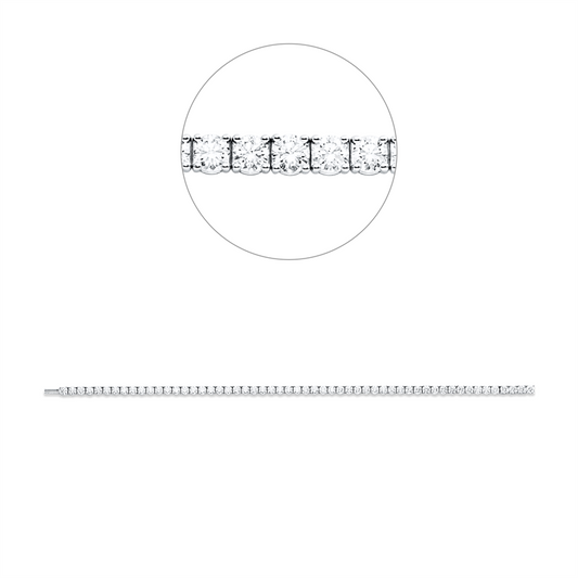 Armband 18 kt WG, Petrovic, 55 Brill. 5,51 ct, TW-vsi