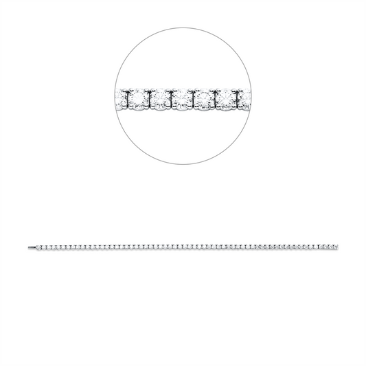 Armband 18 kt WG, Petrovic, 62 Brill. 4,49 ct, TW-vsi