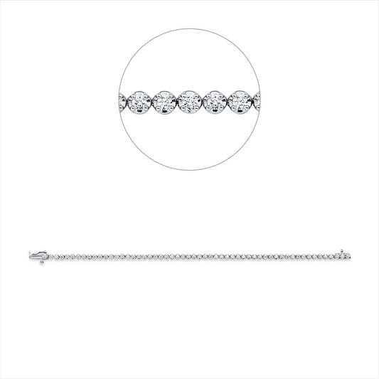 Armband 18 kt WG, 56 Brill. 1,63 ct, TW-si