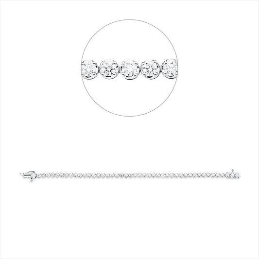 Armband 18 kt WG, 45 Brill. 2,71 ct, TW-si