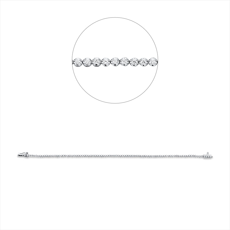 Armband 18 kt WG, 88 Brill. 0,47 ct, TW-si