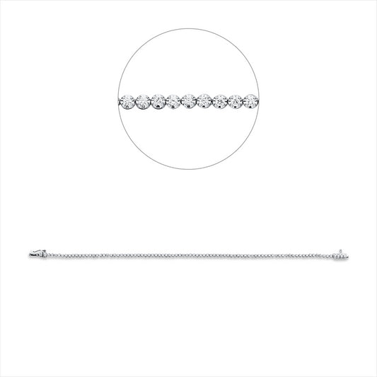 Armband 18 kt WG, 88 Brill. 0,47 ct, TW-si