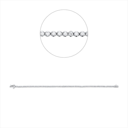 Armband 18 kt WG, 79 Brill. 0,96 ct, TW-si