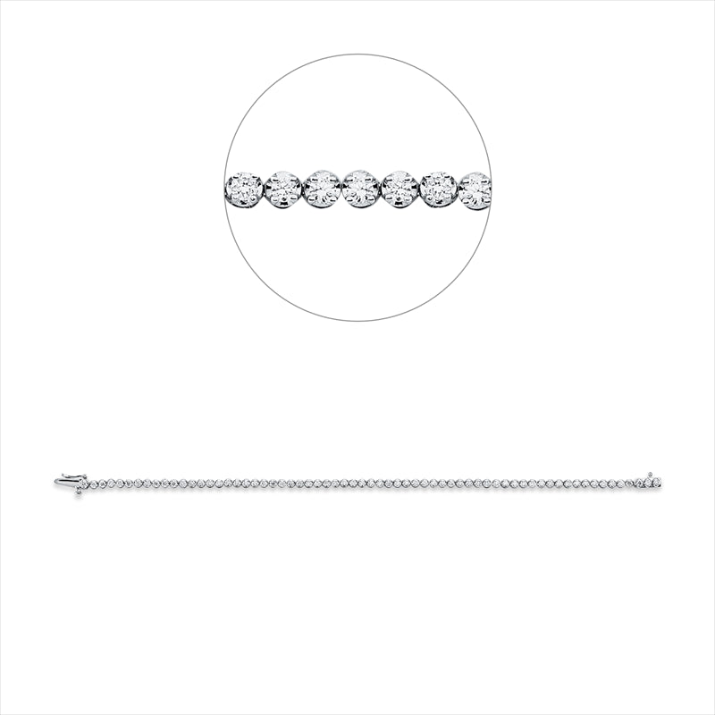 Armband 18 kt WG, 65 Brill. 1,47 ct, TW-si