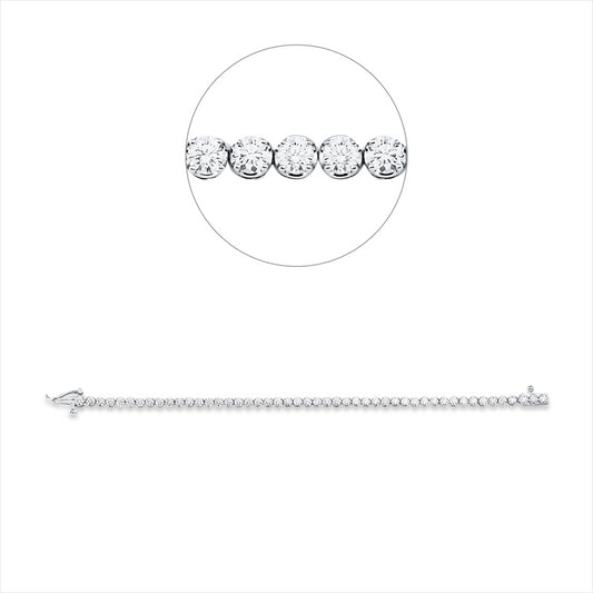 Armband 18 kt WG, 48 Brill. 4,95 ct, TW-si