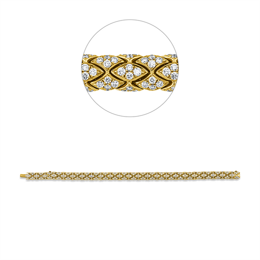 Armband 18 kt GG, 400 Brill. 5,42 ct, TW-vsi