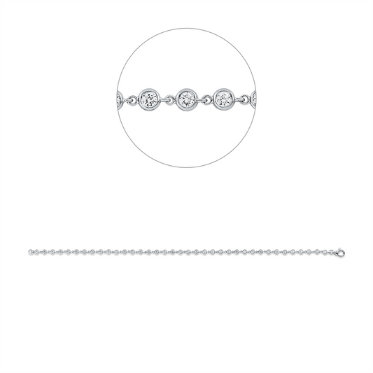 Armband 18 kt WG, 37 Brill. 1,02 ct, TW-si