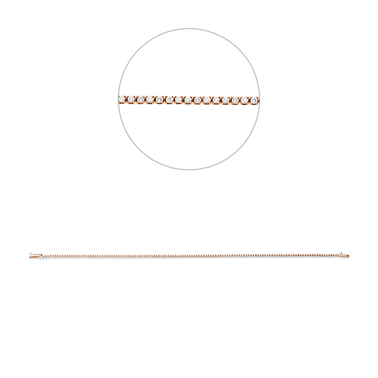 ABVERKAUF Armband 18 kt RG, 131 Brill. 0,62 ct, TW-si