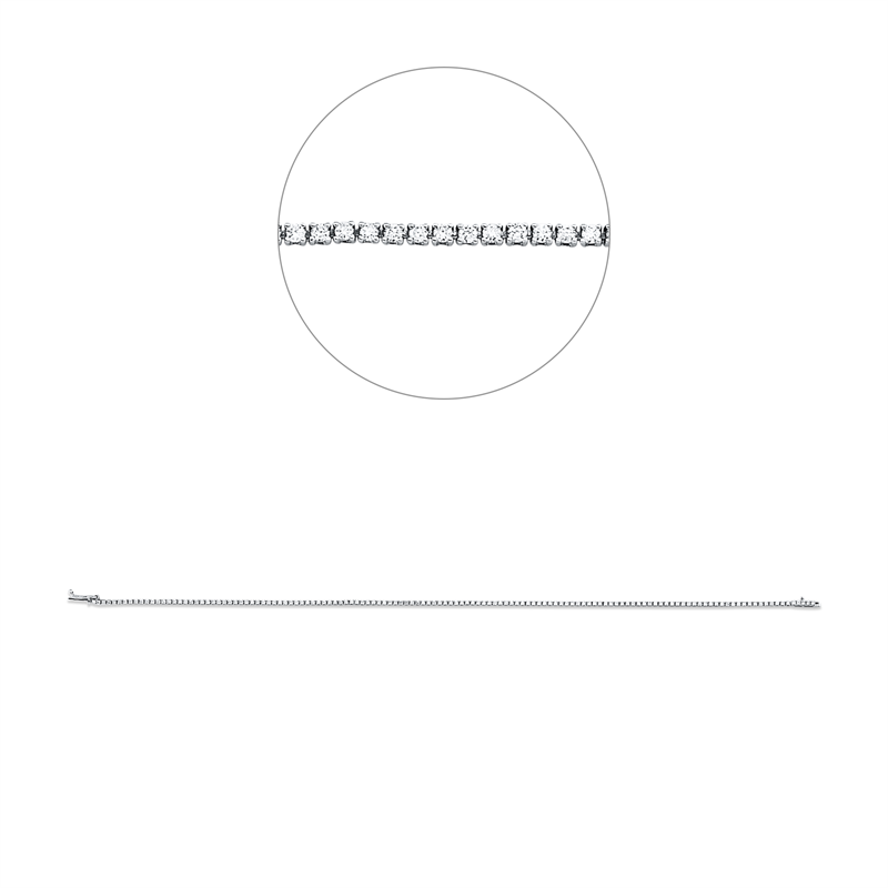 ABVERKAUF Armband 18 kt WG, 134 Brill. 0,63 ct, TW-si