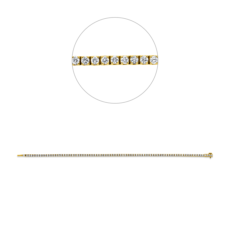 Armband 18 kt GG, 83 Brill. 1,77 ct, TW-si