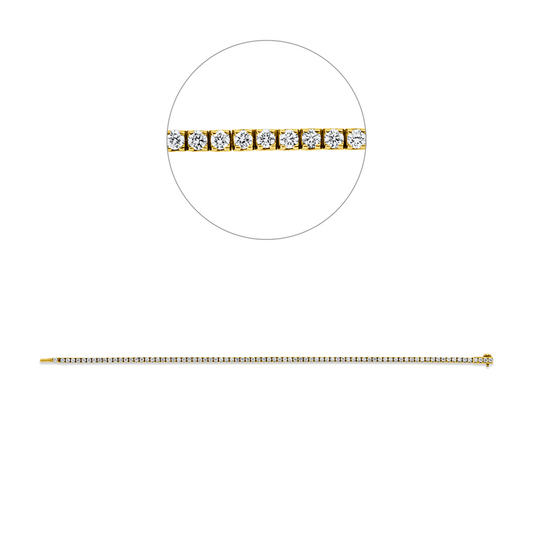 Armband 18 kt GG, 83 Brill. 1,77 ct, TW-si