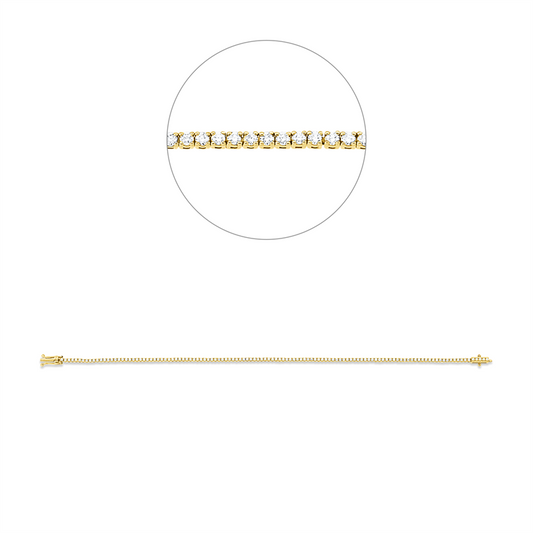Armband 18 kt GG, 120 Brill. 1,00 ct, TW-si