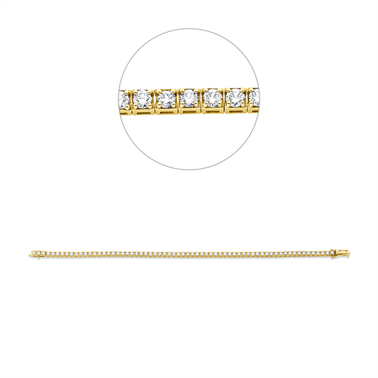 Armband 18 kt GG, 65 Brill. 3,00 ct, TW-si