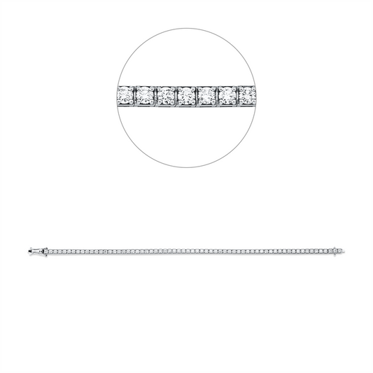 Armband 18 kt WG, 65 Brill. 3,06 ct, TW-si