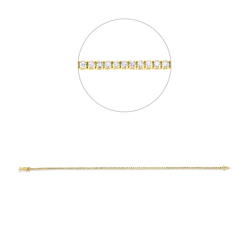Armband 18 kt GG, 103 Brill. 1,08 ct, TW-si