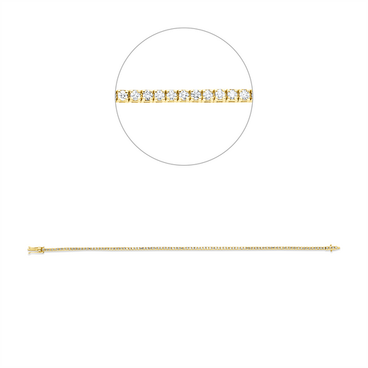Armband 18 kt GG, 103 Brill. 1,08 ct, TW-si