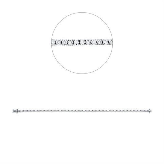 Armband 18 kt WG, 96 Brill. 1,47 ct, TW-vsi/si
