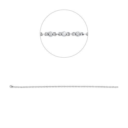 Armband 18 kt WG, 36 Brill. 0,36 ct, TW-si