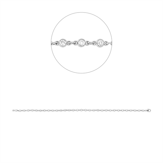 Armband 18 kt WG, 32 Brill. 0,76 ct, TW-si