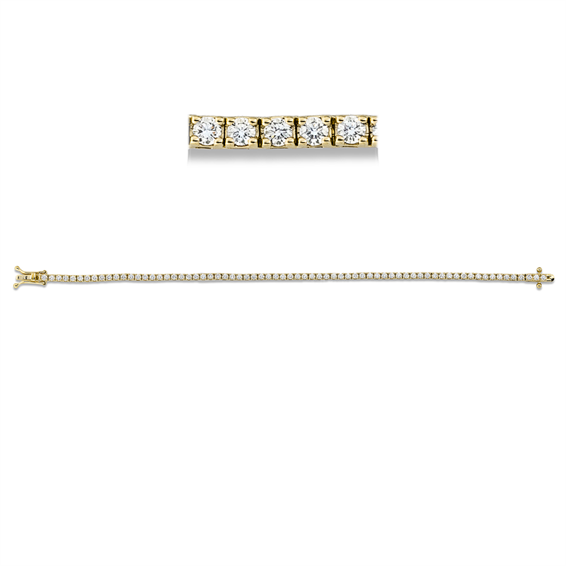 Armband 18 kt GG, 70 Brill. 2,08 ct, TW-si