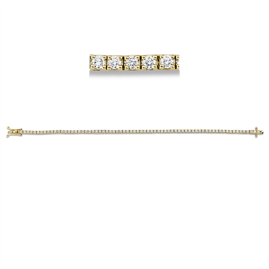Armband 18 kt GG, 70 Brill. 2,08 ct, TW-si