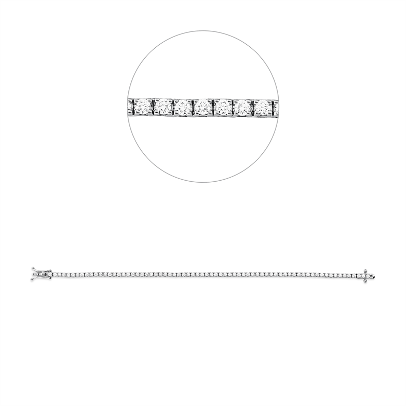 Armband 18 kt WG, 70 Brill. 2,08 ct, TW-si
