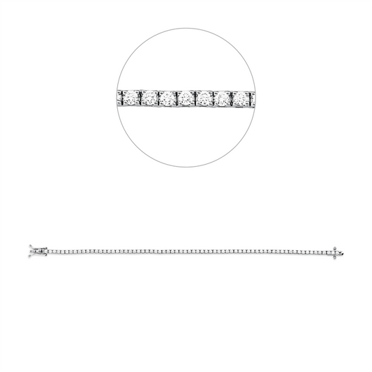 Armband 18 kt WG, 70 Brill. 2,08 ct, TW-si