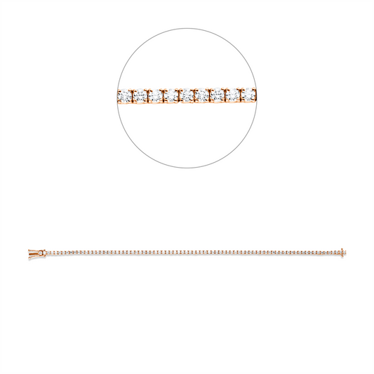 Armband 18 kt RG, 81 Brill. 2,05 ct, TW-si