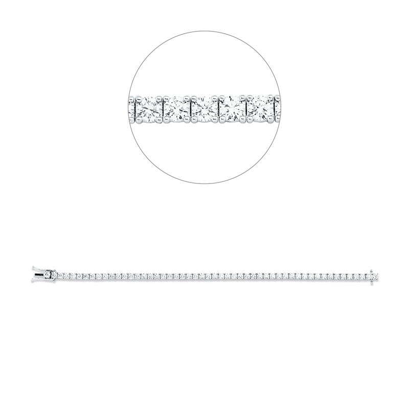 Armband 18 kt WG, 52 Brill. 5,61 ct, TW-si
