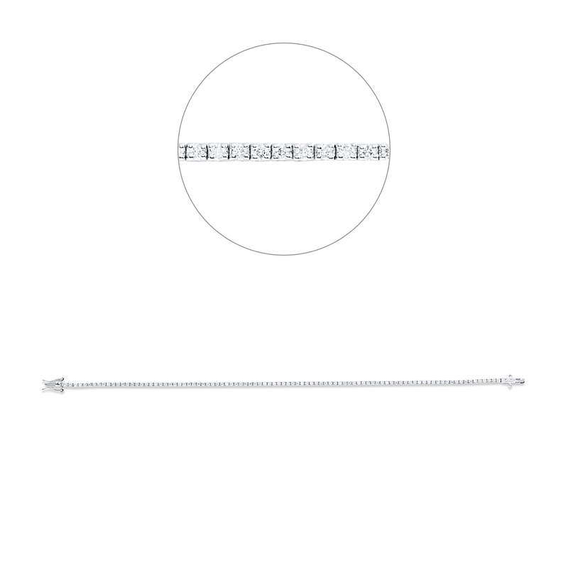Armband 18 kt WG, 96 Brill. 0,90 ct, TW-si