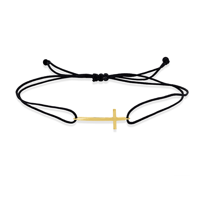 Armband 18 kt GG, schwarzes cord