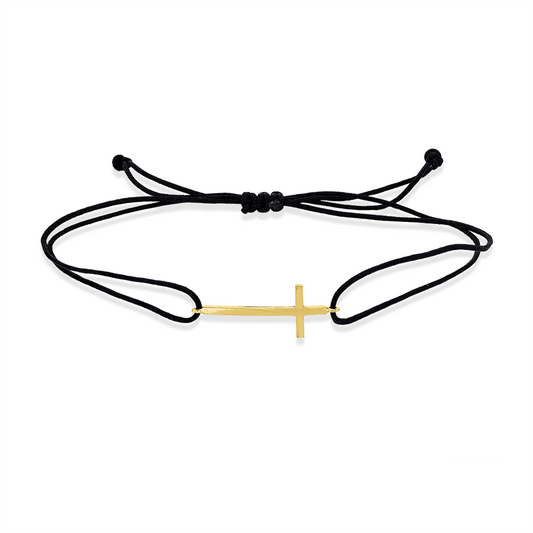 Armband 18 kt GG, schwarzes cord