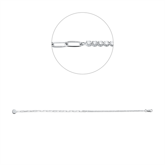 Armband 18 kt WG, 41 Brill. 0,52 ct, TW-si