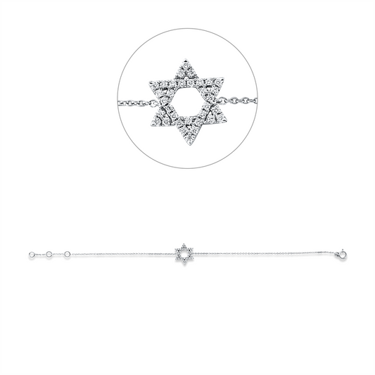 Armband 18 kt WG, 33 Brill. 0,15 ct, TW-si