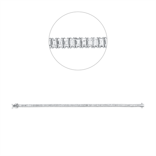 Armband 18 kt WG, 96 Bag. 4,41 ct, TW-si
