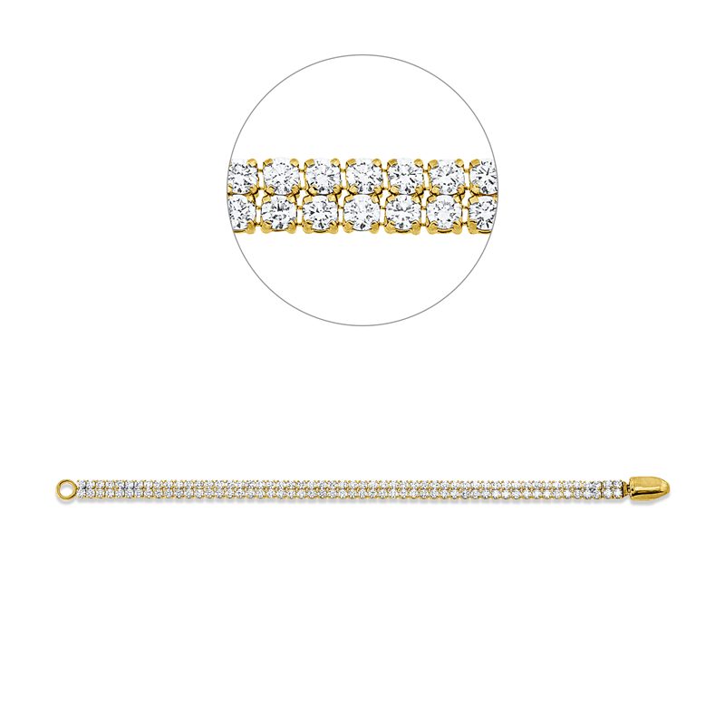 Armband 18 kt GG, 108 Brill. 7,47 ct, F-si