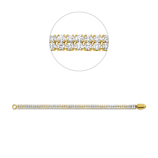 Armband 18 kt GG, 108 Brill. 7,47 ct, F-si