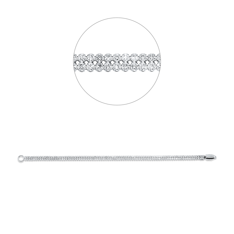 Armband 18 kt WG, 164 Brill. 3,56 ct, F-si